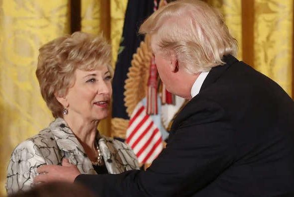 Trump taps former WWE CEO Linda McMahon to serve as education secretary